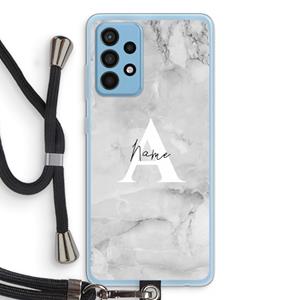 CaseCompany Ivory Marble: Samsung Galaxy A52 Transparant Hoesje met koord
