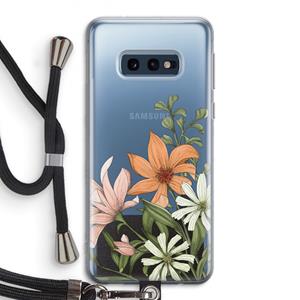 CaseCompany Floral bouquet: Samsung Galaxy S10e Transparant Hoesje met koord