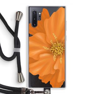 CaseCompany Orange Ellila flower: Samsung Galaxy Note 10 Plus Transparant Hoesje met koord