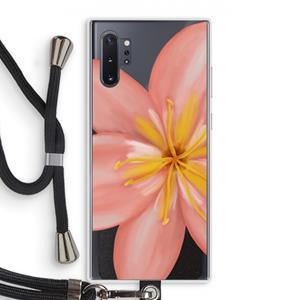CaseCompany Pink Ellila Flower: Samsung Galaxy Note 10 Plus Transparant Hoesje met koord