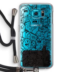 CaseCompany Vexx Black City : Samsung Galaxy S6 Transparant Hoesje met koord