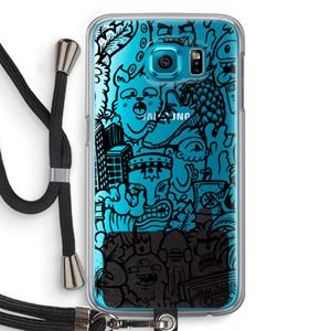 CaseCompany Vexx Black Mixtape: Samsung Galaxy S6 Transparant Hoesje met koord