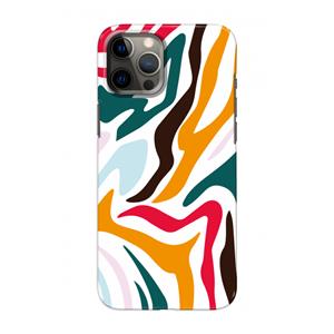 CaseCompany Colored Zebra: Volledig geprint iPhone 12 Pro Hoesje