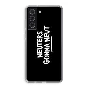 CaseCompany Neuters (zwart): Samsung Galaxy S21 FE Transparant Hoesje