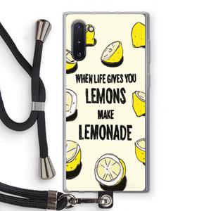 CaseCompany Lemonade: Samsung Galaxy Note 10 Transparant Hoesje met koord