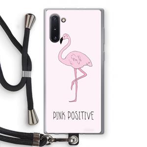 CaseCompany Pink positive: Samsung Galaxy Note 10 Transparant Hoesje met koord