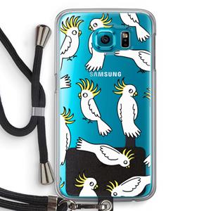 CaseCompany Papegaai: Samsung Galaxy S6 Transparant Hoesje met koord