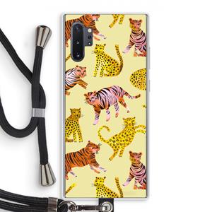 CaseCompany Cute Tigers and Leopards: Samsung Galaxy Note 10 Plus Transparant Hoesje met koord