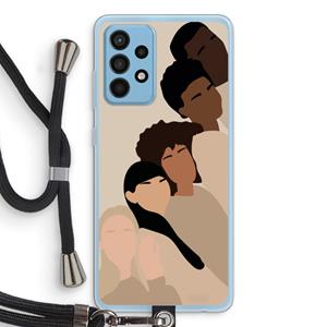 CaseCompany Sweet creatures: Samsung Galaxy A52 Transparant Hoesje met koord