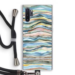CaseCompany Watercolor Agate: Samsung Galaxy Note 10 Plus Transparant Hoesje met koord