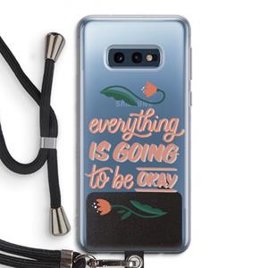 CaseCompany Optimistic flower girl: Samsung Galaxy S10e Transparant Hoesje met koord