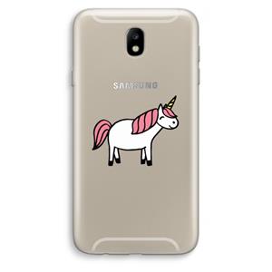 CaseCompany Eenhoorn: Samsung Galaxy J7 (2017) Transparant Hoesje