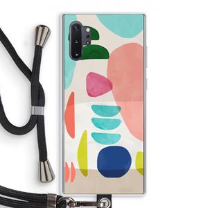 CaseCompany Bold Rounded Shapes: Samsung Galaxy Note 10 Plus Transparant Hoesje met koord