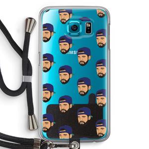 CaseCompany Drake Away: Samsung Galaxy S6 Transparant Hoesje met koord