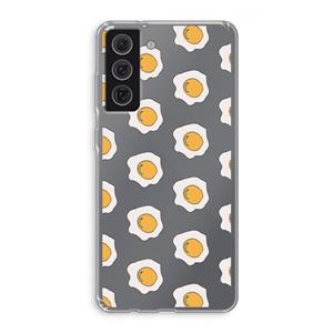 CaseCompany Bacon to my eggs #1: Samsung Galaxy S21 FE Transparant Hoesje