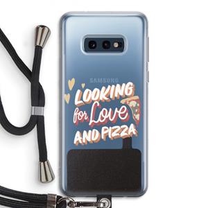 CaseCompany Pizza is the answer: Samsung Galaxy S10e Transparant Hoesje met koord