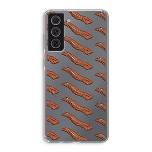 CaseCompany Bacon to my eggs #2: Samsung Galaxy S21 FE Transparant Hoesje