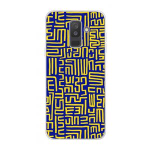 CaseCompany Majorelle Blue Print: Samsung Galaxy A6 Plus (2018) Transparant Hoesje
