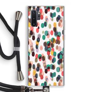 CaseCompany Tropical Dots: Samsung Galaxy Note 10 Plus Transparant Hoesje met koord