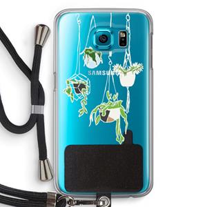 CaseCompany Hang In There: Samsung Galaxy S6 Transparant Hoesje met koord