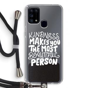 CaseCompany The prettiest: Samsung Galaxy M31 Transparant Hoesje met koord