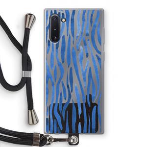 CaseCompany Blauwe nerven: Samsung Galaxy Note 10 Transparant Hoesje met koord