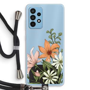 CaseCompany Floral bouquet: Samsung Galaxy A52 Transparant Hoesje met koord