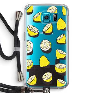 CaseCompany When Life Gives You Lemons...: Samsung Galaxy S6 Transparant Hoesje met koord