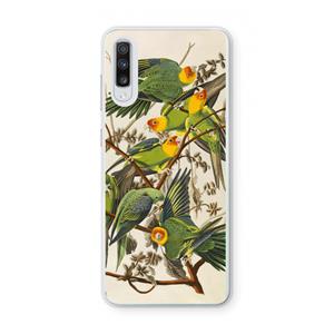 CaseCompany Carolinaparkiet: Samsung Galaxy A70 Transparant Hoesje