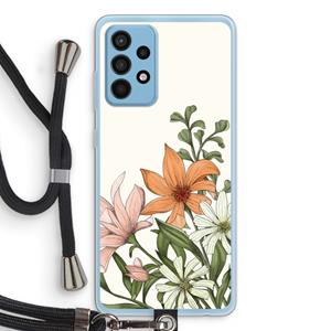 CaseCompany Floral bouquet: Samsung Galaxy A52 Transparant Hoesje met koord