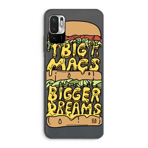 CaseCompany Big Macs Bigger Dreams: Xiaomi Redmi Note 10 5G Transparant Hoesje