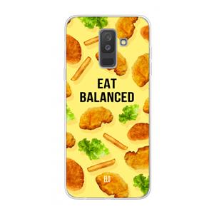 CaseCompany Eat Balanced: Samsung Galaxy A6 Plus (2018) Transparant Hoesje