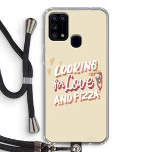 CaseCompany Pizza is the answer: Samsung Galaxy M31 Transparant Hoesje met koord