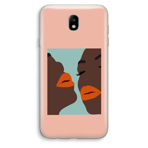 CaseCompany Orange lips: Samsung Galaxy J7 (2017) Transparant Hoesje