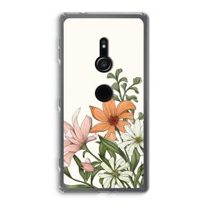 CaseCompany Floral bouquet: Sony Xperia XZ2 Transparant Hoesje