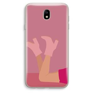 CaseCompany Pink boots: Samsung Galaxy J7 (2017) Transparant Hoesje