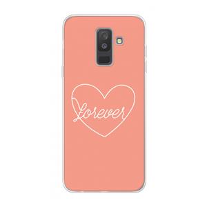 CaseCompany Forever heart: Samsung Galaxy A6 Plus (2018) Transparant Hoesje