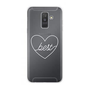 CaseCompany Best heart pastel: Samsung Galaxy A6 Plus (2018) Transparant Hoesje