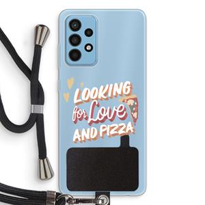 CaseCompany Pizza is the answer: Samsung Galaxy A52 Transparant Hoesje met koord