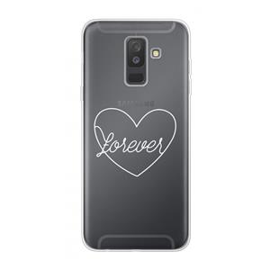CaseCompany Forever heart pastel: Samsung Galaxy A6 Plus (2018) Transparant Hoesje