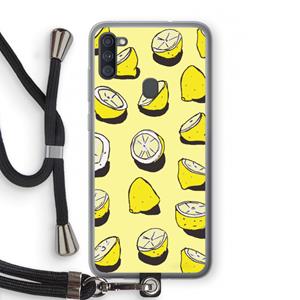 CaseCompany When Life Gives You Lemons...: Samsung Galaxy A11 Transparant Hoesje met koord