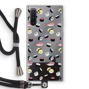 CaseCompany Sushi time: Samsung Galaxy Note 10 Transparant Hoesje met koord