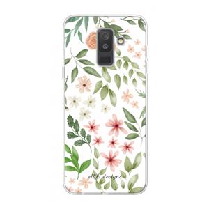 CaseCompany Botanical sweet flower heaven: Samsung Galaxy A6 Plus (2018) Transparant Hoesje