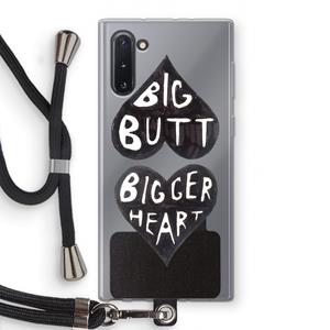 CaseCompany Big butt bigger heart: Samsung Galaxy Note 10 Transparant Hoesje met koord