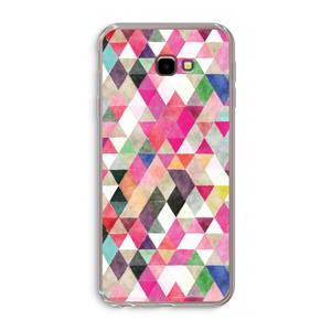 CaseCompany Gekleurde driehoekjes: Samsung Galaxy J4 Plus Transparant Hoesje
