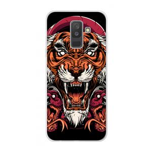 CaseCompany Tiger and Rattlesnakes: Samsung Galaxy A6 Plus (2018) Transparant Hoesje