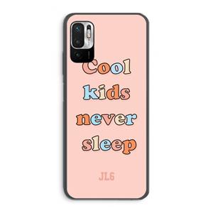 CaseCompany Cool Kids Never Sleep: Xiaomi Redmi Note 10 5G Transparant Hoesje