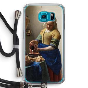 CaseCompany The Milkmaid: Samsung Galaxy S6 Transparant Hoesje met koord