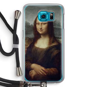 CaseCompany Mona Lisa: Samsung Galaxy S6 Transparant Hoesje met koord