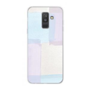 CaseCompany Square pastel: Samsung Galaxy A6 Plus (2018) Transparant Hoesje